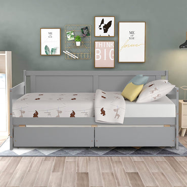Segmart Captain's Bed Twin Daybed with 2 Storage Drawers, White