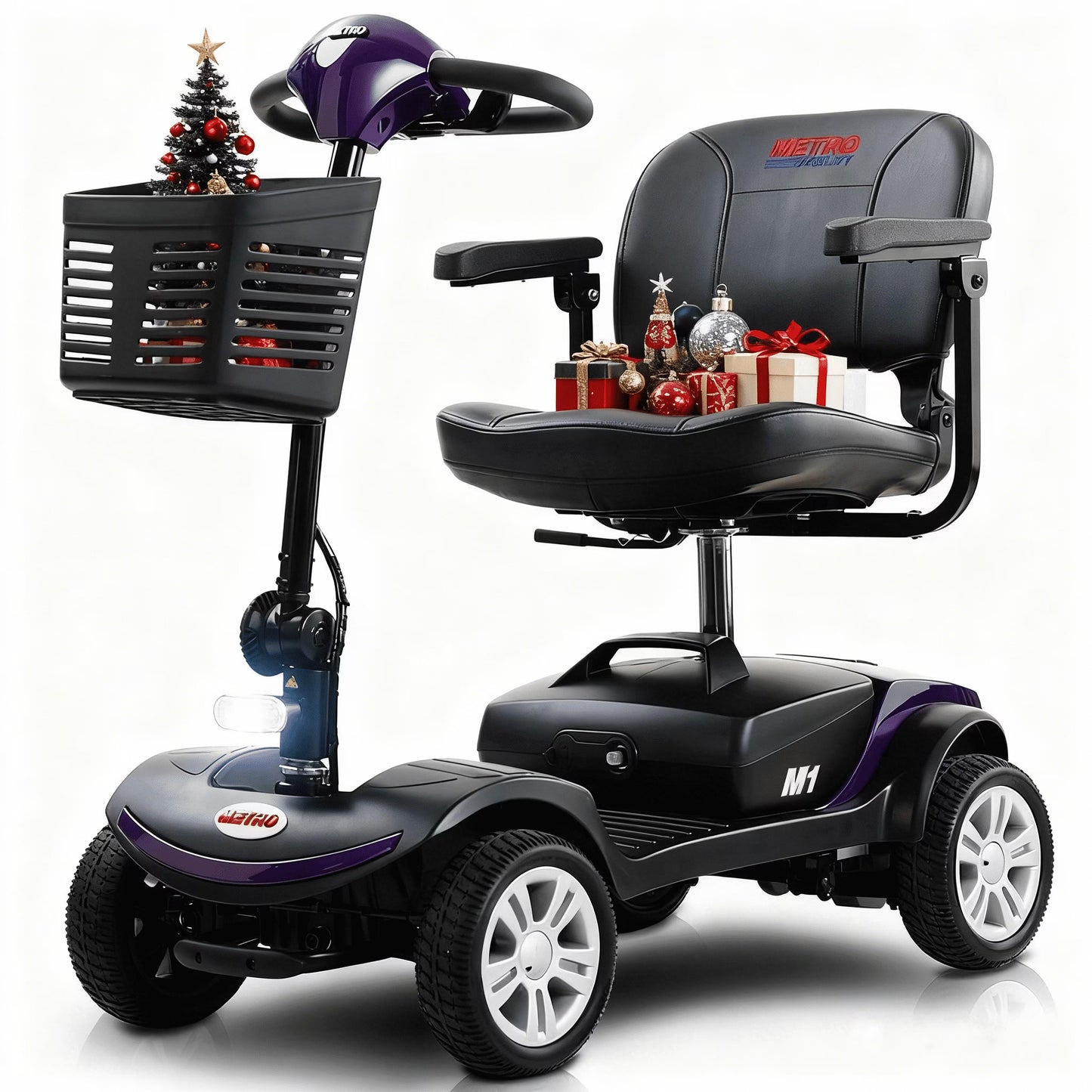 SEGMART Mobility Scooter for Seniors, Electric 4 Wheel Mobility Scooter with Long-Range ,300W, 300LBS,Portable Travel Design for Elderly & Disabled Adults