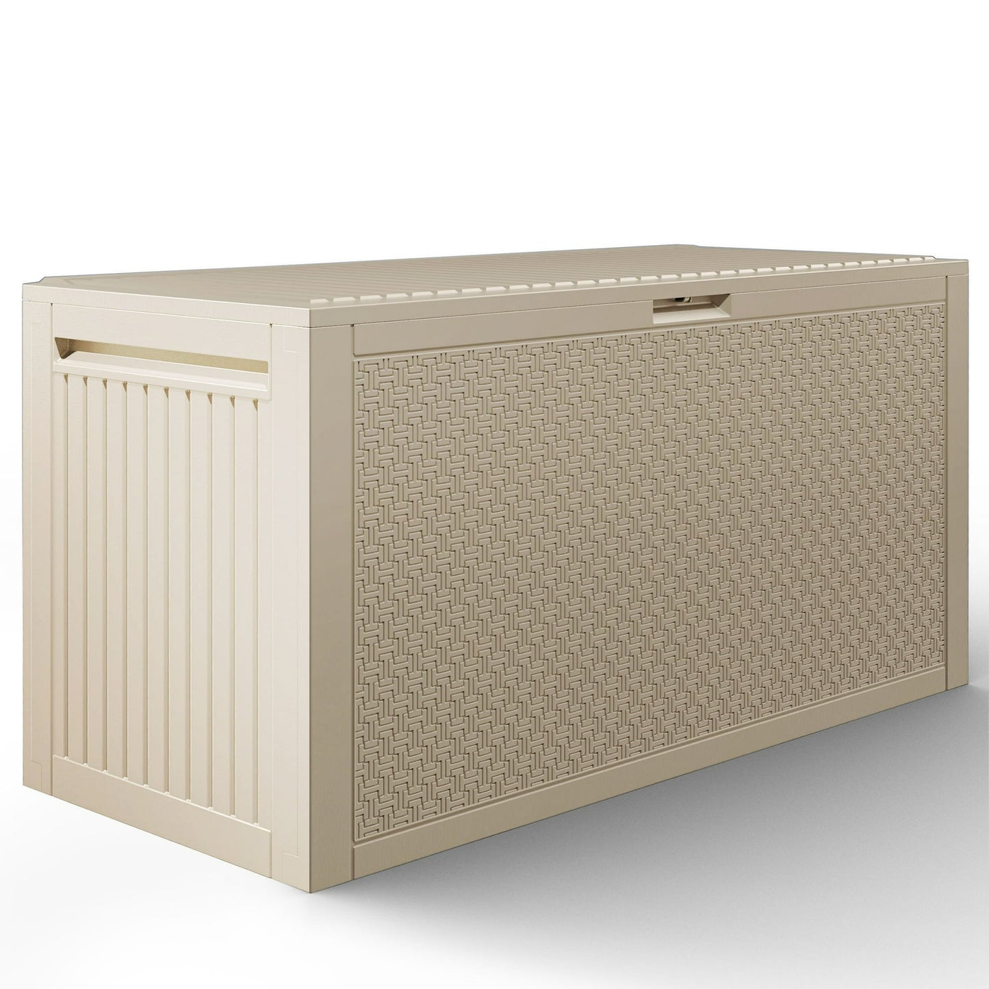 SEGMART Outdoor Deck Box Lockable,90 Gallon Outdoor Storage Box Waterproof,Patio Deck Storage for Toy,Furniture Cushions,Garden Tools and Combinable Garage