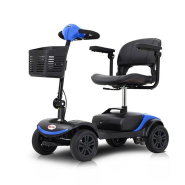 SEGMART Outdoor Mobility Scooters for Senior, Four wheels Mobility Scooter with 4 Flat Free Tires, Motorized Electric Carts for Adults, 10 Miles, 265lbs, Red, SS586