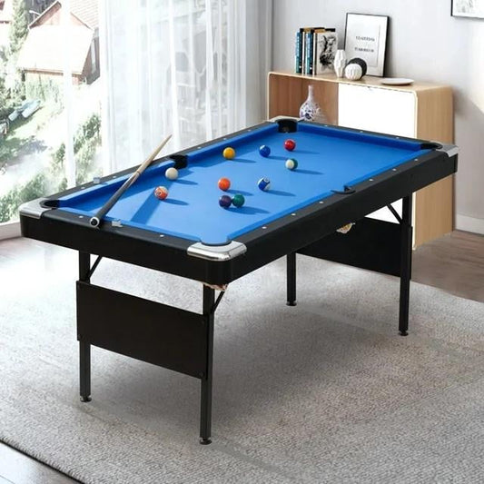 SEGMART Outdoor Portable Pool Tables, Billiard Tables Game Table, Indoor Table, Children's Toys, Table Games, and All Accessories Included, Blue