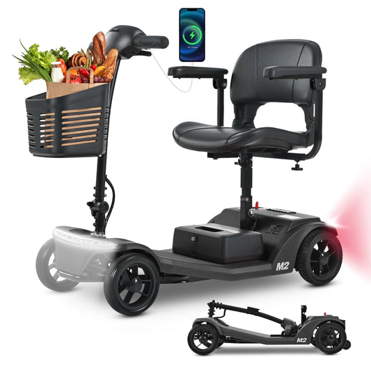 Segmart Mobility Scooter for Seniors, Heavy Duty 4-Wheel Mobile Device with Front & Rear Light, 300lbs