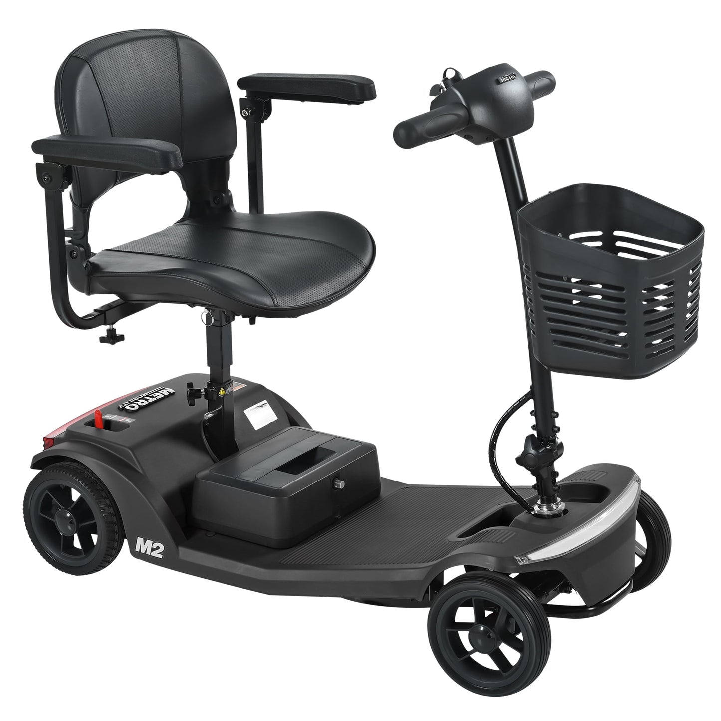 Segmart Mobility Scooters for Seniors Best Gift, Heavy Duty 4 Wheels Folding Wheelchair Device for Travel, Medical Scooter for Adults, Black