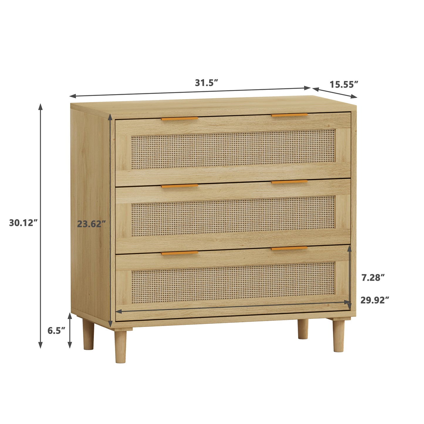 Wood Chest Cabinet, SEGMART 26'' x 13'' x 29'' Durable MDF Wood Chest Cabinet with Metal Handles, Simple Bedroom Furniture Chest of Drawers for Closet to Storing Clothes, Cosmetic, Oak, S7893