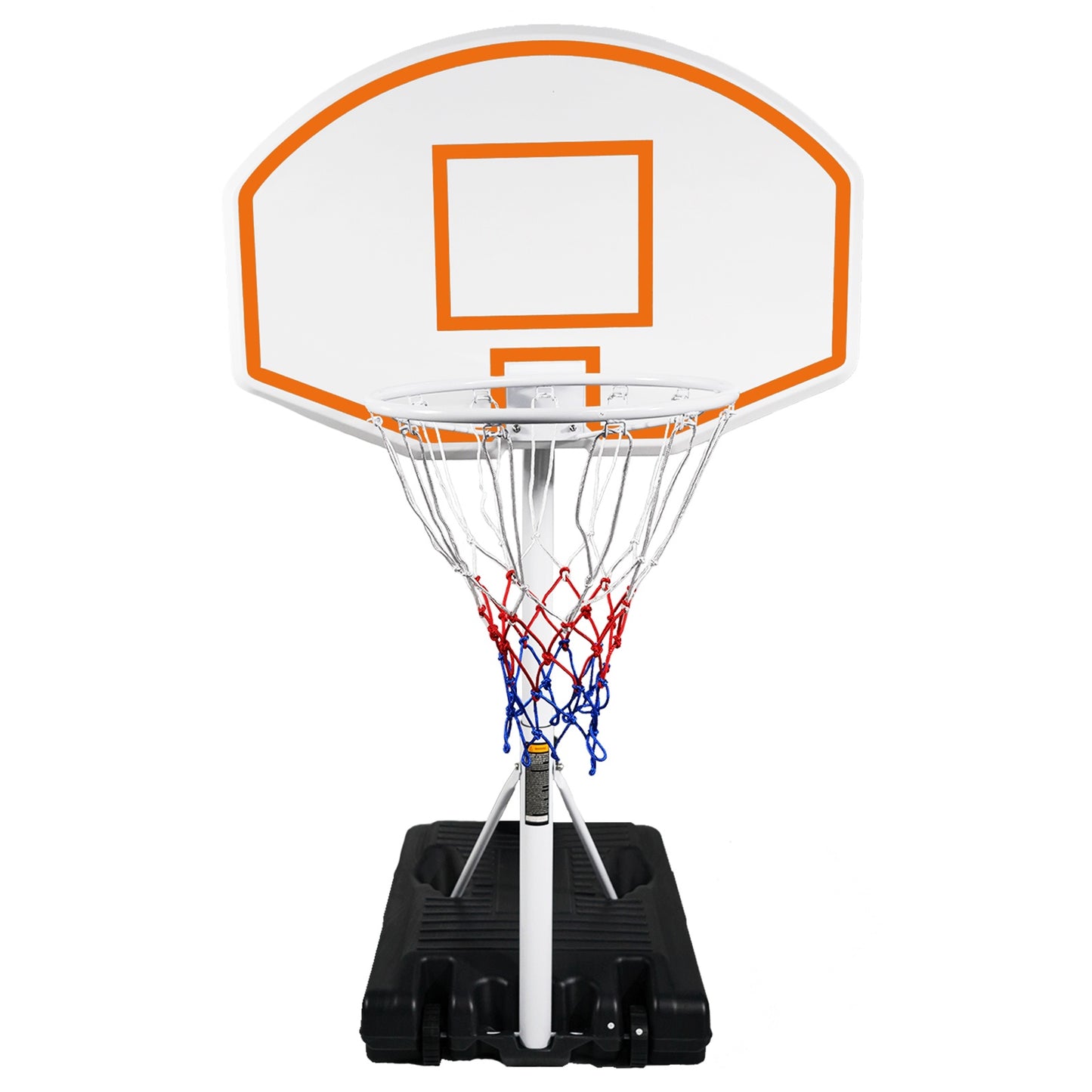 Swimming Pool Basketball Hoop, 3.1ft to 4.7ft Height-Adjustable Poolside Basketball Goal with 36" Backboard for Indoor Outdoor Use , Portable Poolside Basketball Hoop System for Adults & Kids