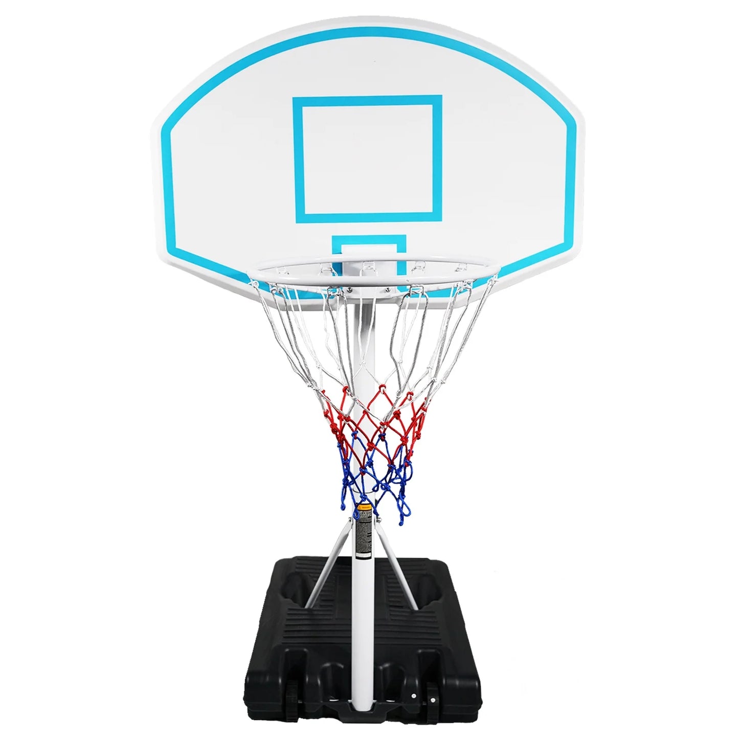 Swimming Pool Basketball Hoop, 3.1ft to 4.7ft Height-Adjustable Poolside Basketball Goal with 36" Backboard for Indoor Outdoor Use , Portable Poolside Basketball Hoop System for Adults & Kids