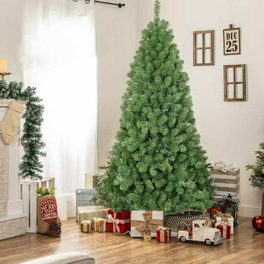 7.5ft Christmas Tree with 1200 Tips Hinged Artificial Tree, Easy Setup for Indoor Holiday Decoration.