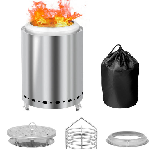 Segmart 17.2" x 15.3" Metal Fire Pit with Travel Bag for Camping