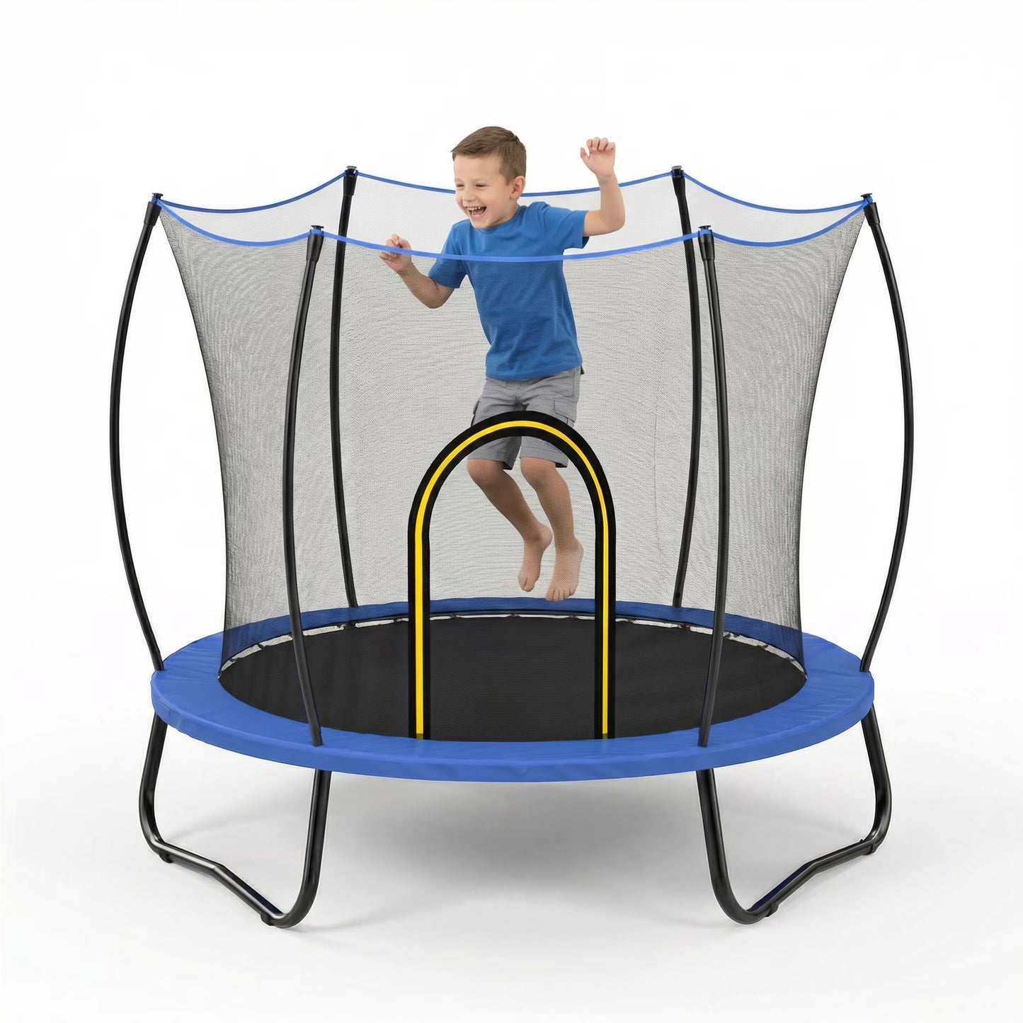 Toddler Trampoline with Enclosure Net, 55" Indoor Trampoline for Kids, SEGMART Kids Trampoline with Jumping Mat, Round Small Trampoline, Mini Trampoline for Indoor Outdoor, Gift for Boys Girls