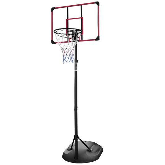 32'' Portable Basketball Hoop System, Upgraded SEGMART Indoor Outdoor Basketball Goal with 7.5ft-9.2ft Height Adjustable, Basketball Hoop Stand with 2 Wheels, Fillable Base for Youth Adults