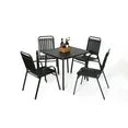 Segmart 5-piece patio dining set, outdoor furniture set with a table and four chairs, All-weather Porch，gardens, swimming pools and balconies Conversation Furniture ，black