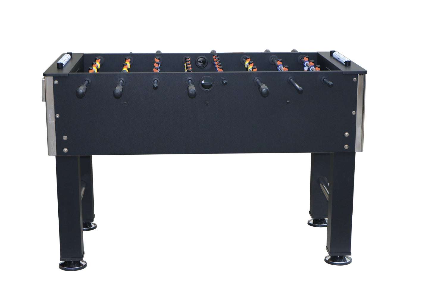 54.50'' Foosball Table for Kids and Adults, SEGMART Durable Wooden Soccer Table with 4 Balls and 2 Cup Holders, Indoor Soccer Table Game with Leg Levelers for Home, Game Room, Party, Black