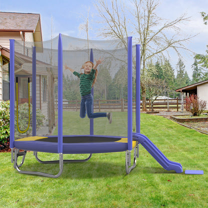 Toddler Trampoline for Kids, 7Ft Mini Trampoline with Enclosure Net, Indoor & Outdoor Recreational Trampolines with Upgrade No-Gap Safe Design for Birthday Chirismas Gifts Ages 1-8