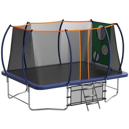 8x12ft Rectangle Trampoline, Segmart 1000LBS Weight Capacity Trampoline for Adult Kids, Outdoor Rectangle Trampolines for Backyard, Large Gymnastics Trampolines with Enclosure Net & Football Target