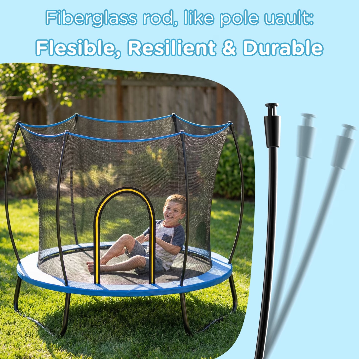 55" Kids Trampoline with Net, SEGMART Toddler Trampolines for Kids, Small Trampolines for Kids, Mini Trampolines for Kids Indoor, Indoor Trampoline for Toddlers, Baby Trampoline