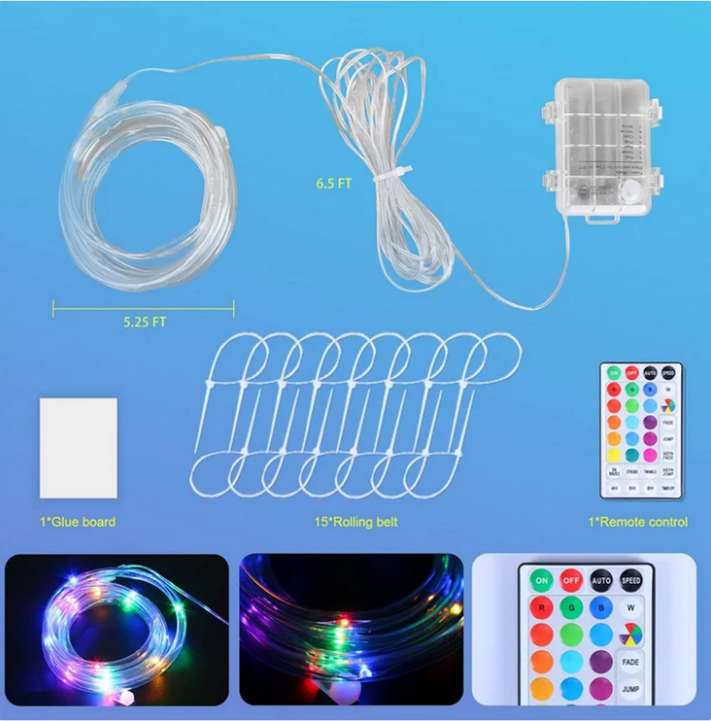 SEGMART 5.25ft LED Basketball Hoop Lights, Remote Control Basketball Rim LED Light, 16 Color Change by Yourself, Waterproof, Super Bright to Play at Night Outdoors, Good Gift for Kids