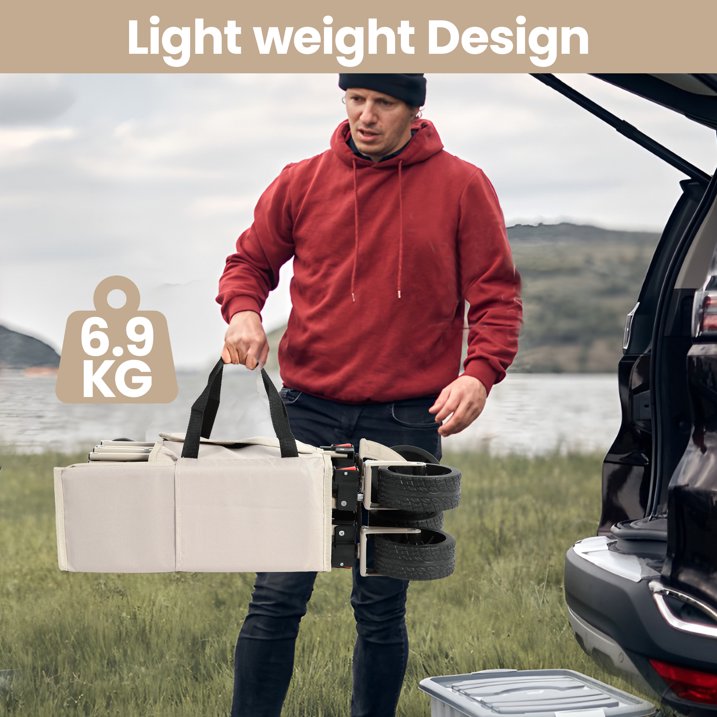 Collapsible Wagon with Wheels,Segmart Folding Wagon Cart All Terrain,Heavy Duty Garden Carts with Adjustable Handle,Utility Wagon for Outdoor Sports,Camping Shopping Fishing