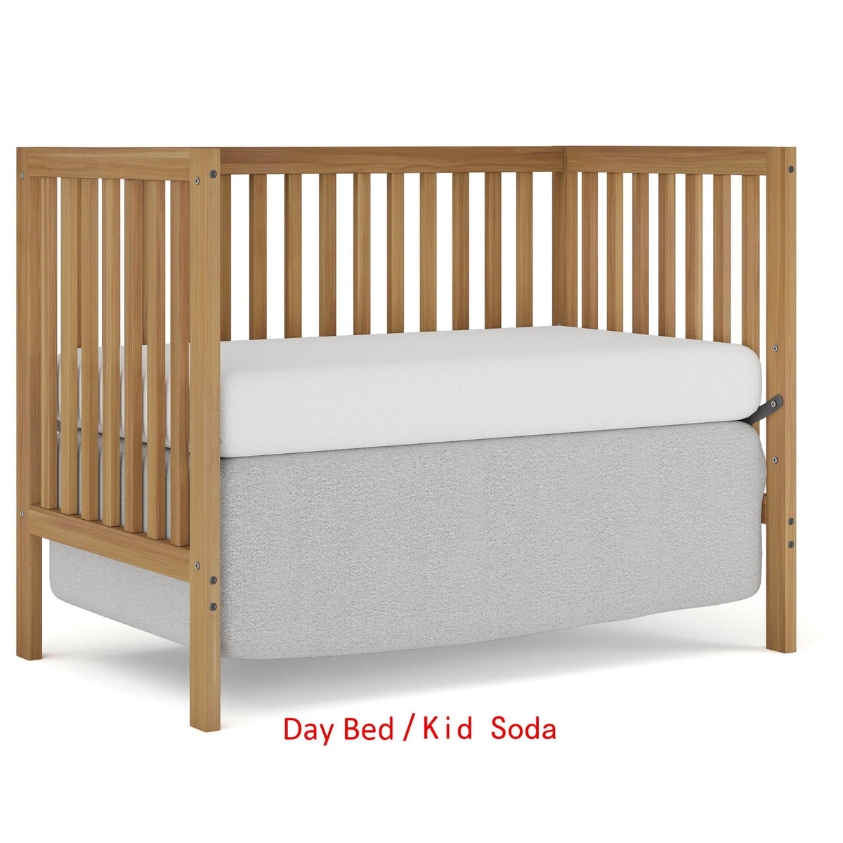 iRerts 5 In 1 Convertible Baby Crib, Wood Convertible Crib Toddler Bed with Wood Legs, Converts from Baby Crib to Toddler Bed, Fits Standard Full-Size Crib Mattress, Easy to Assemble, Black