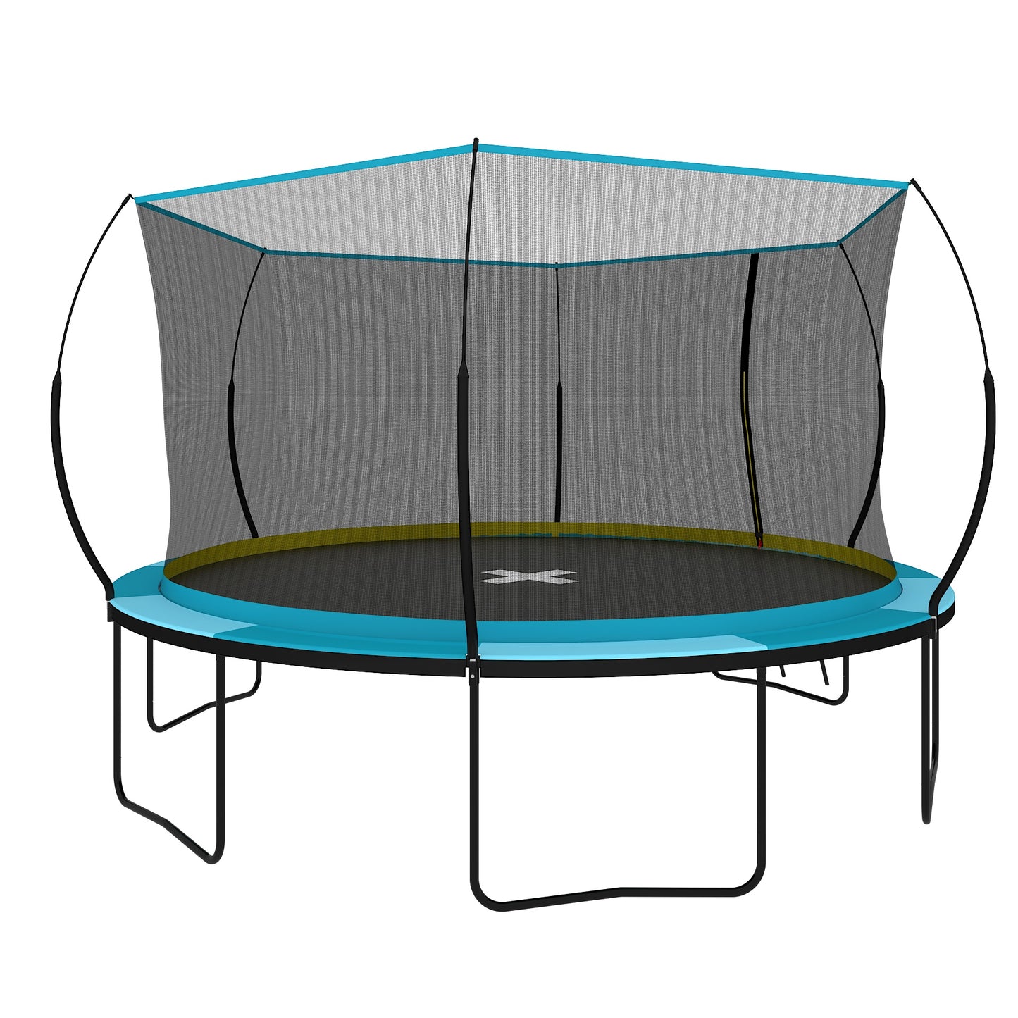 14ft Trampoline with Safety Enclosure Net, SEGMART Upgraded Round Kids Outdoor Trampoline with Ladder, Heavy Duty Backyard Trampoline, Recreational Trampoline for Adults and Kids, Blue