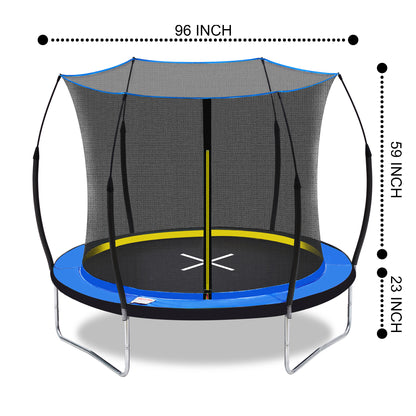 Springless Trampoline for Kids and Adults, Segmart 8Ft Outdoor Trampoline with Bungee Cords, 600lbs Weight Capacity Trampoline with No-Gap Design, 2024 Upgraded Silent Trampoline for Backyard Garden