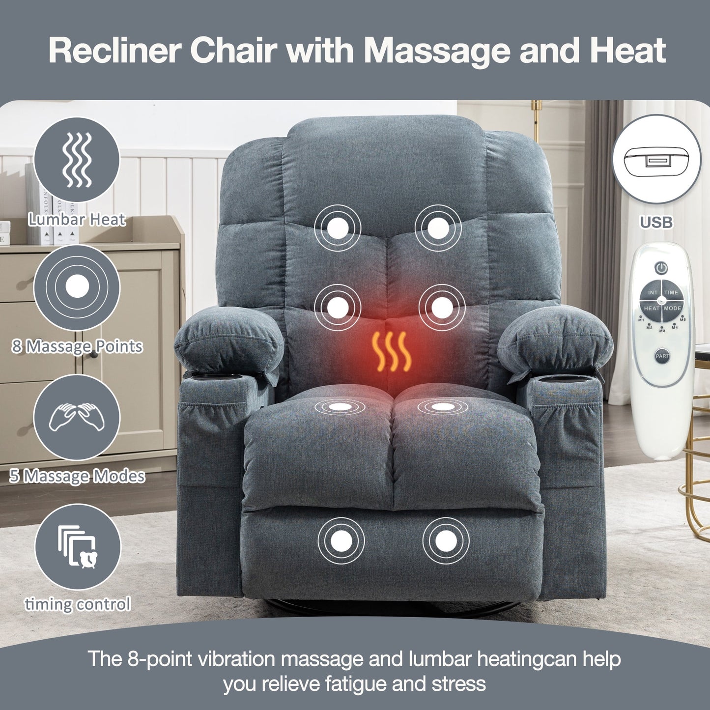 Lift Recliner Chair for Elderly and Disabled, Modern Living Room Electric Power with 4 Positions Lift, Remote Control and Storage Pockets, Ergonomic Plush Velvet Single Sofa Lounge, Grey, SS1815
