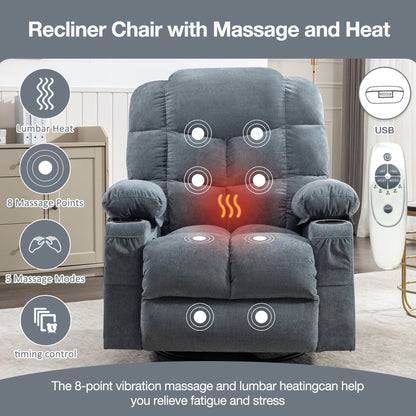 Lift Recliner Chair for Elderly and Disabled, Modern Living Room Electric Power with 4 Positions Lift, Remote Control and Storage Pockets, Ergonomic Plush Velvet Single Sofa Lounge, Grey, SS1815