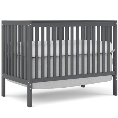 iRerts 5 In 1 Convertible Baby Crib, Wood Convertible Crib Toddler Bed with Wood Legs, Converts from Baby Crib to Toddler Bed, Fits Standard Full-Size Crib Mattress, Easy to Assemble, Black