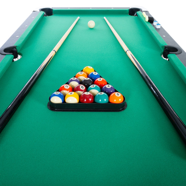 SEGMART Billiards Table - Portable Pool Table - Includes Full Set of Balls, 2 Cue Sticks, Chalk, and Felt Brush， Green