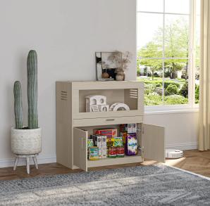 Segmart Furniture-Style Hamster Cage, Deluxe Wooden Storage Cabinet Small Animal Cage for Large Size Rat Gerbil Guinea Pig Hamster, Openable Top, Front Door, Storage Shelf