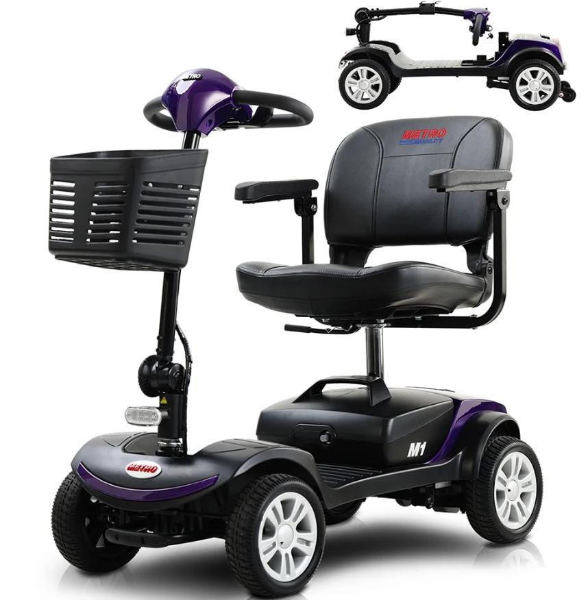 Mobility Scooters for Senior, Compact Travel Scooter with 4 Wheel Chair, Outdoor Adults Mobility Scooters with Control Panel, Heavy Duty Travel Electric Mobility Scooters for Adult, SS1424
