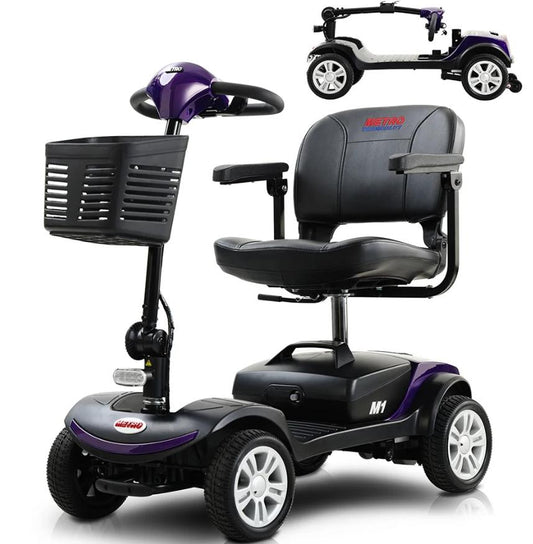Mobility Scooters for Senior, Compact Travel Scooter with 4 Wheel Chair, Outdoor Adults Mobility Scooters with Control Panel, Heavy Duty Travel Electric Mobility Scooters for Adult, SS1424